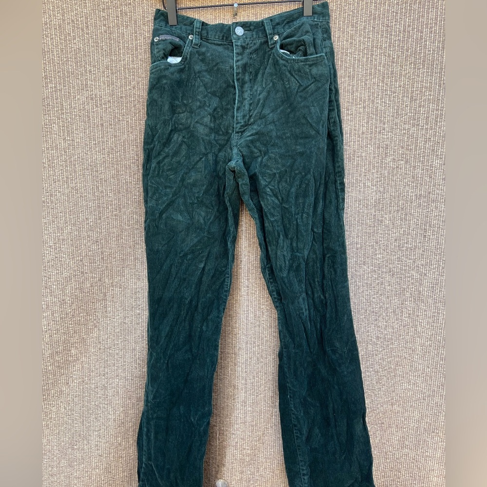 Calvin Klein Sport Vintage Green Corduroy Pants vintage dark green-pocket